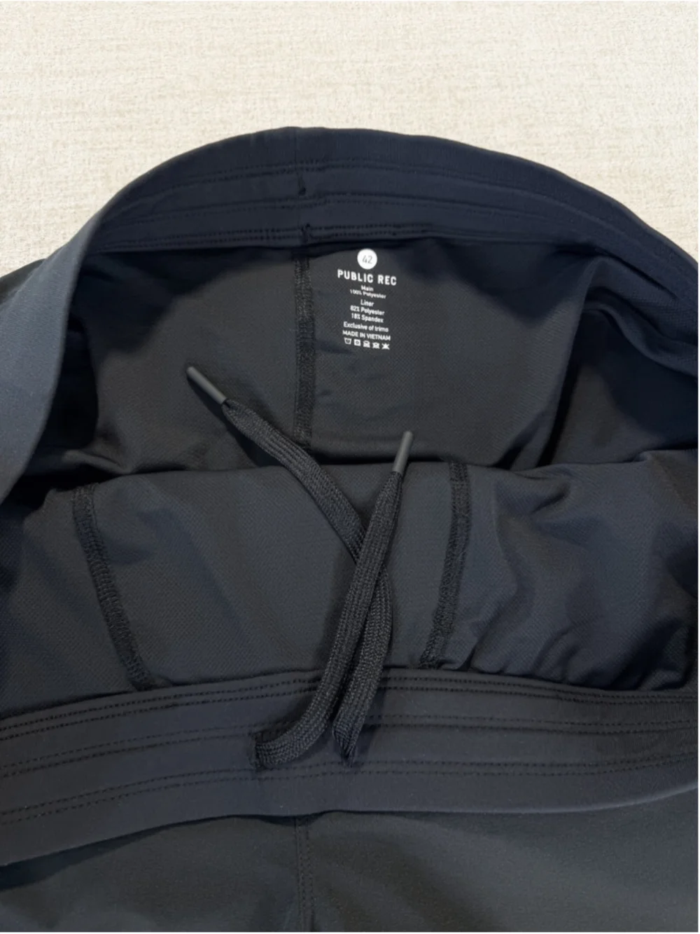 Men’s Public Rec Flex Shorts Lined 7.5 Inseam 42 Black Gym Active Athletic NWT